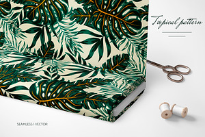 Tropical Seamless Patterns & Leaves