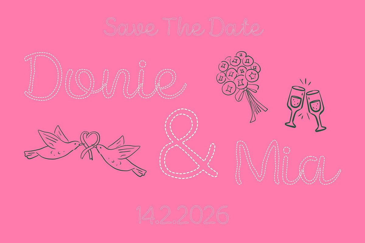 CS Bowie Dashed, a Script Font by Craft Supply Co. (Photo 6 of 8)