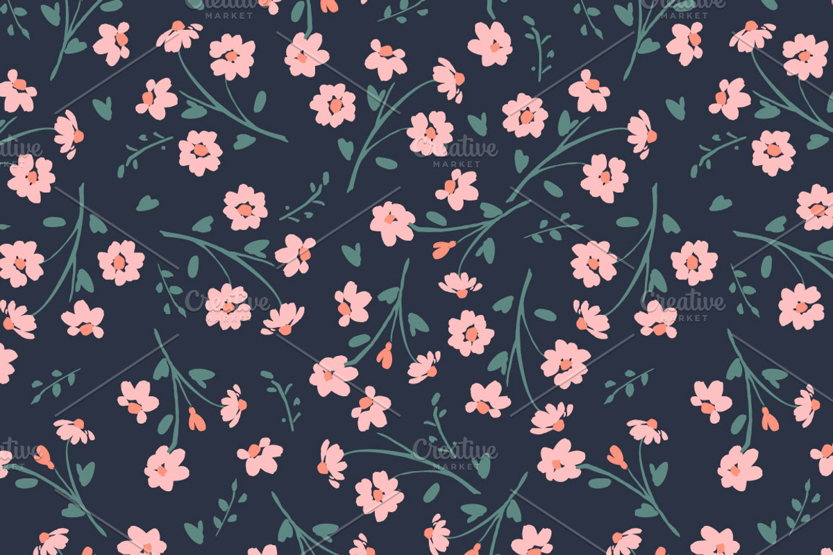 Cute flowers. 10 seamless patterns., a Pattern Graphic by Nadia Grapes