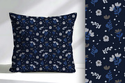 Navy Decorative Floral Seamless, a Pattern Graphic by Sharon Schwalbe (Thumbnail 2 of 4)