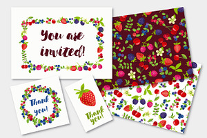 Vector berry patterns