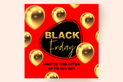 Black friday template with balloons, a Marketing Template by Love Giftery (Thumbnail 1 of 2)