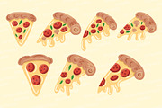 Hand Drawn Pizza Clipart & Vector, an Illustration by Printable Pretty Studio (Thumbnail 2 of 3)