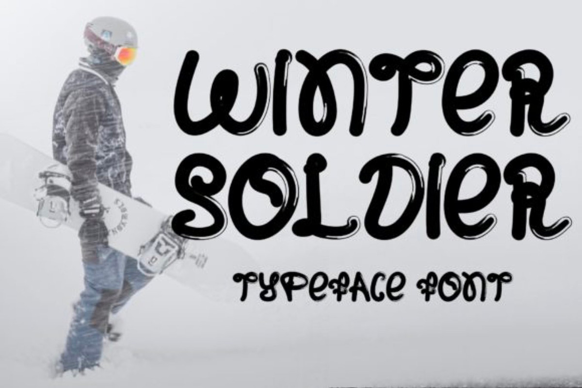 Winter Soldier Display Font, a Font by Techno Digitz (Photo 1 of 4)