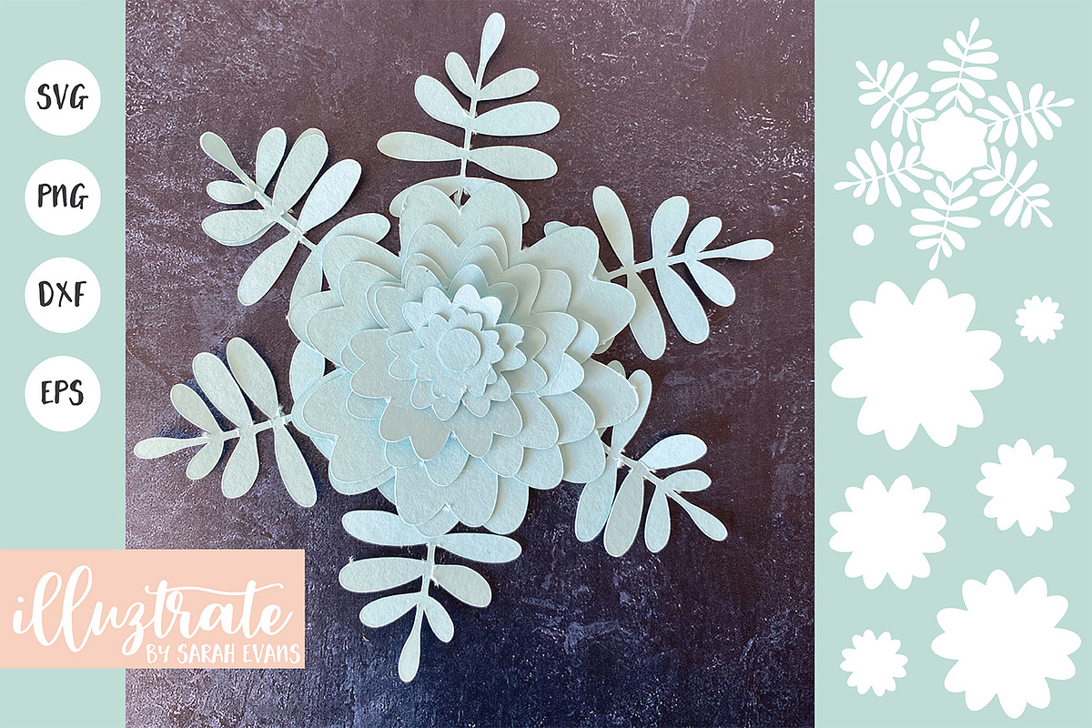 Paper Cutting Flowers SVG Bundle, an Illustration by illuztrate (Photo 4 of 11)