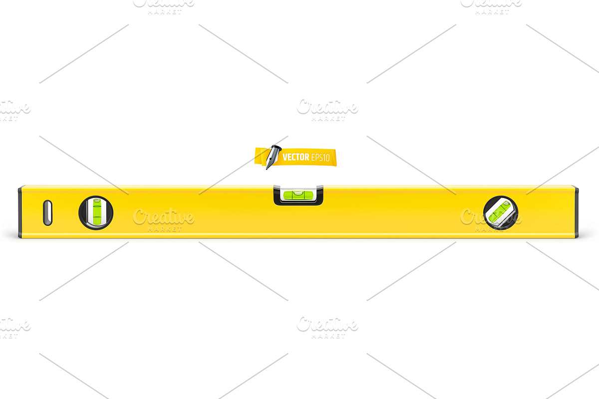 Vector realistic spirit level, an Object Graphic by He2
