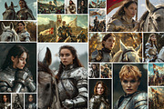 84 women knights in armor, a Person Photo by Handmadefont (Thumbnail 8 of 13)