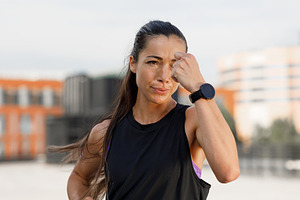 Young female doing warming up, a Sports & Recreation Photo by Artem Varnitsin