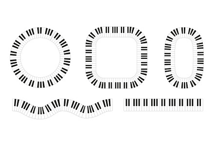 Decorative piano key borders and