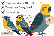 Whimsical Valentine Birds & Love Let, an Illustration by Libby Wishes (Thumbnail 7 of 7)