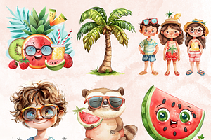 Watercolor Cute Summer Collection