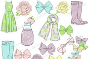 Spring Clipart, a Seasonal Illustration by GlamArtZhanna (Thumbnail 2 of 3)