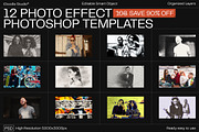 12 Photo Effect Templates, a Layer Style Add-On by iDoodle Studio (Thumbnail 1 of 6)