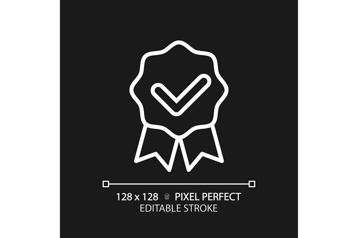 Award badge with check mark, an Icon by IMG Visuals