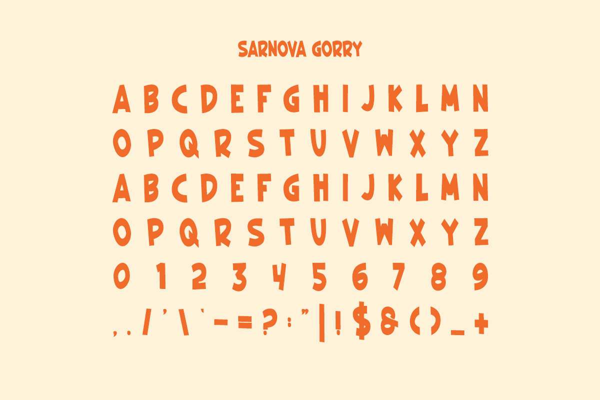 Sarnova Gorry - Cute Font, a Sans Serif Font by Iqsiart Studio (Photo 6 of 6)