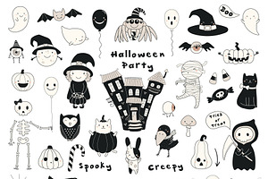 Halloween Bundle Cute Illustrations