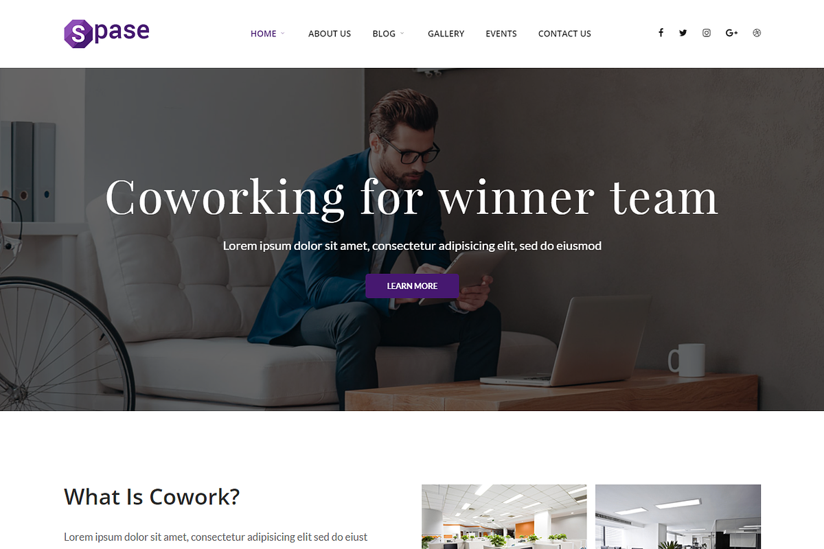 Spase Business and Coworking Theme, a WordPress Template by HasThemes (Photo 2 of 3)