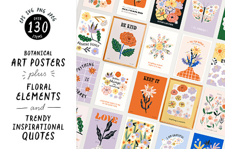 Abstract Floral Art Posters, Clipart, an Object Graphic by Ruslana Lubenets