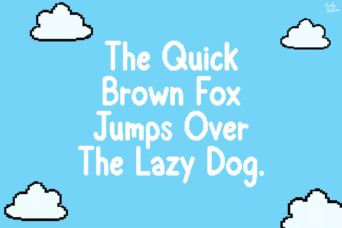 Pixel | Video game pixel font, a Sans Serif Font by LivelyAutumn11.11 (Photo 4 of 5)