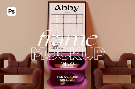 Framed Poster Mockup, a Household Mockup by Bonumo