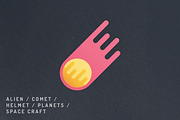 12 Vibrant Space Icons, an Outline Icon by Milktoast (Thumbnail 2 of 12)