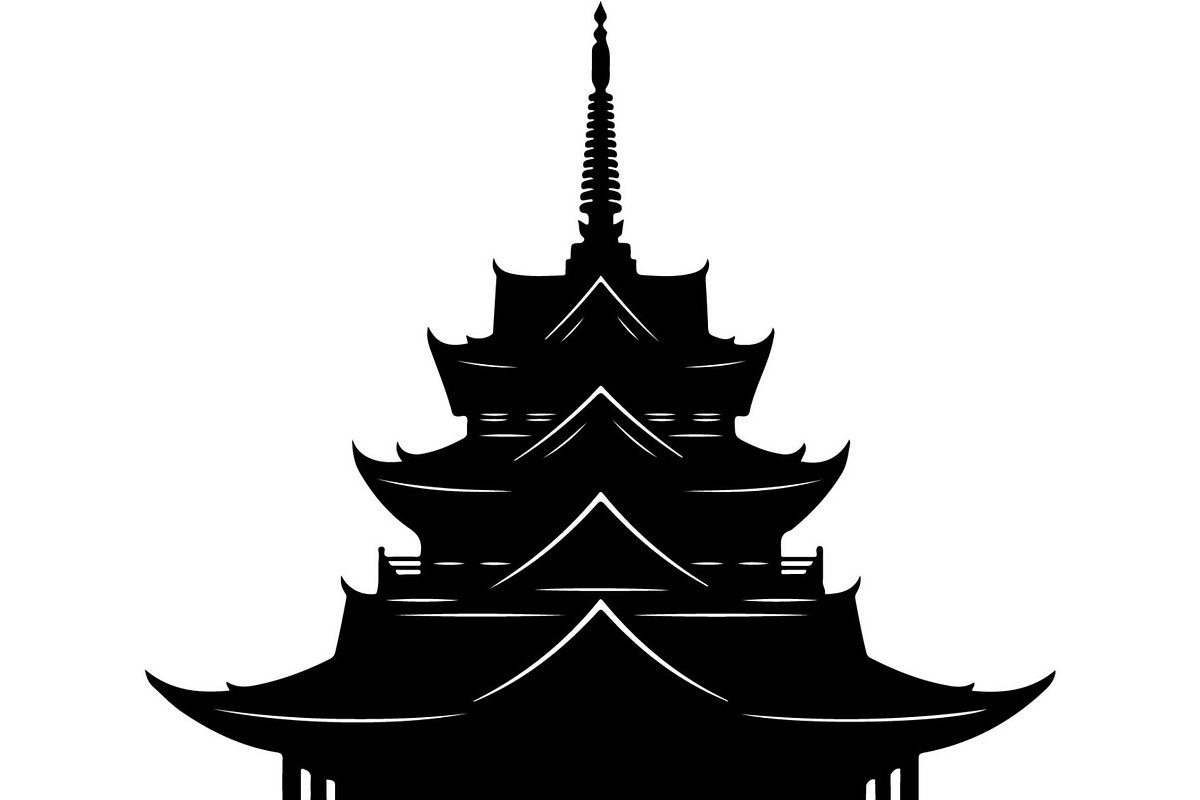 Pagoda Temple Silhouette, an Object Graphic by Creativeshirt (Photo 15 of 20)