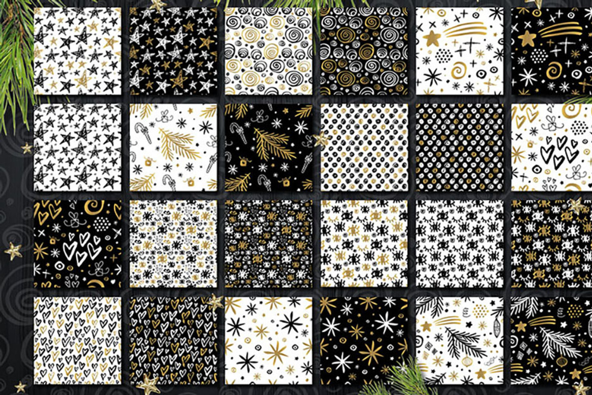 Gold, Black, White, Christmas, an Object Graphic by Iraida_Bearlala (Photo 9 of 10)