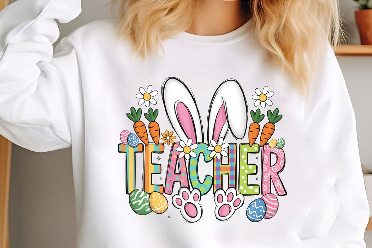 Easter Teacher Png, Happy Easter Png, an Illustration by Designking (Photo 1 of 6)