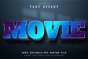 Font Text Effect 3d Editable Vol 18