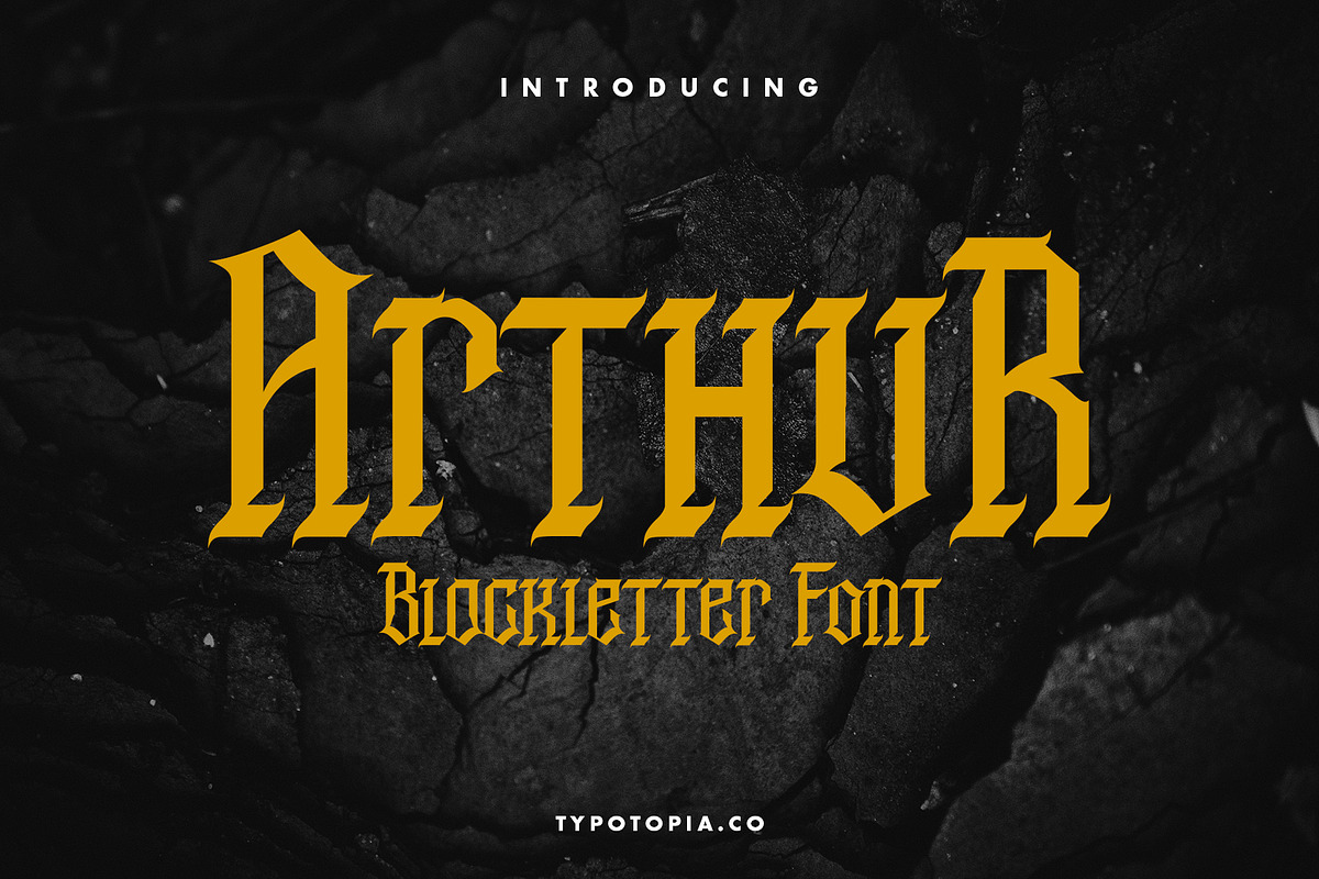 Arthur Blackletter Font, a Blackletter Font by edukka (Photo 1 of 6)