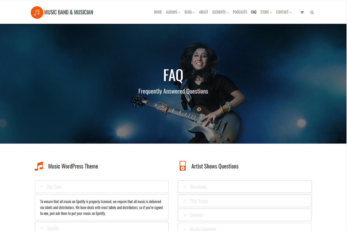 Music Band Musician WordPress Theme, a WordPress Template by Visualmodo (Photo 13 of 18)