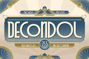 Decondol Art Deco Typeface, a Sans Serif Font by alit design (Thumbnail 1 of 17)