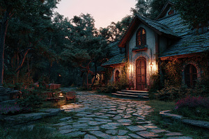 Lighting shines softly on a stone, a Photo by Pavel_design