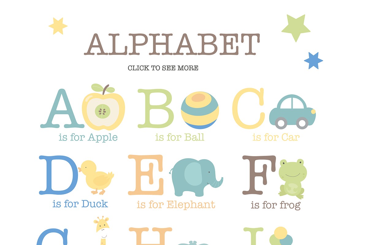 Baby Boy Alphabet, an Animal Illustration by Poppymoondesign (Photo 3 of 4)