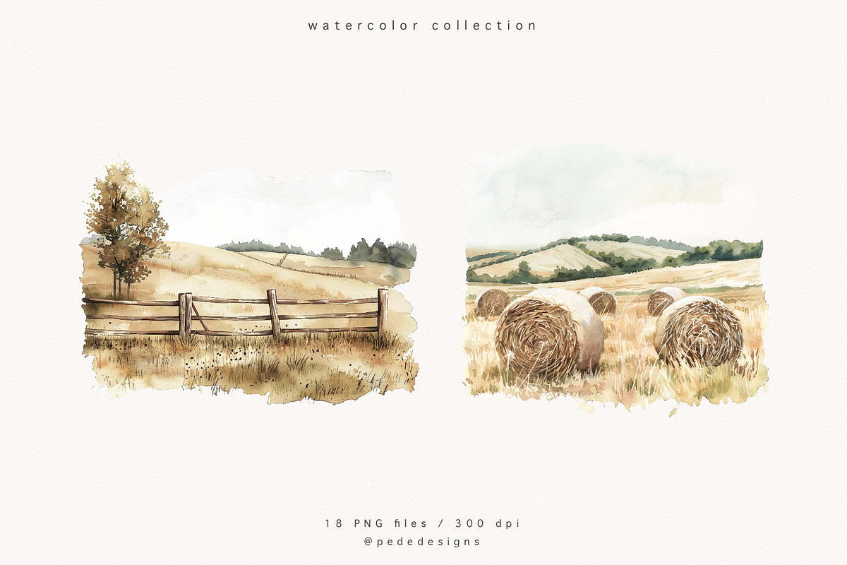 Farm Landscape, a Decorative Illustration by PeDe Designs (Photo 6 of 20)