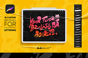 Procreate Lettering Bruhes, a Brush Add-On by n.A Studio (Thumbnail 1 of 9)