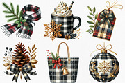 Watercolor Luxury Christmas Clipart, an Illustration by Canvas Craft (Thumbnail 2 of 8)