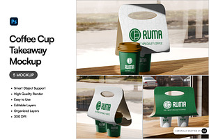 Coffee Cup Takeaway Mockup, a Product Mockup by SLAB! Design