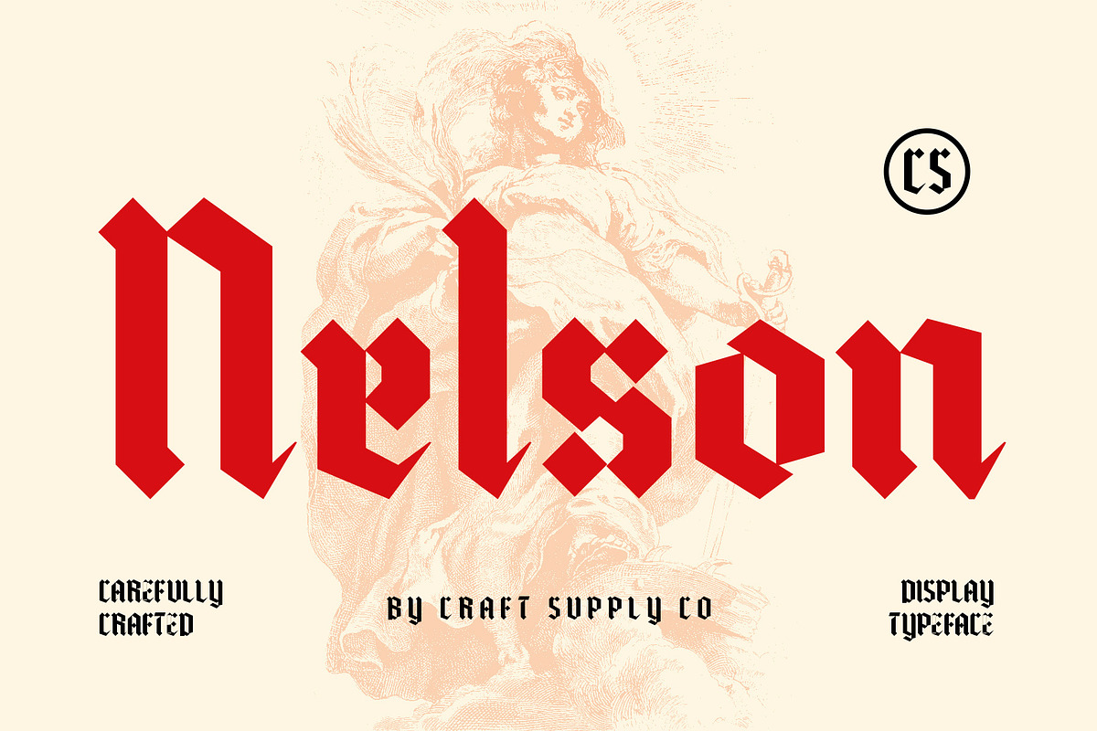 CS Nelson – Gothic Font, a Serif Font by Craft Supply Co. (Photo 1 of 8)