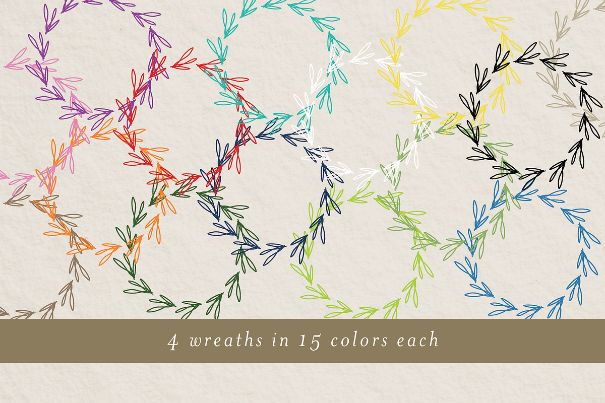 Hand-Drawn Wreaths, a Decorative Illustration by Bbooth88 (Photo 3 of 6)