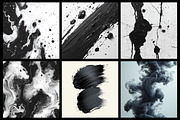 Black and White Ink Textures, an Illustration by RobertsArt (Thumbnail 2 of 4)