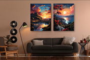 Landscape Painting Art 02. Wall Art., a Decorative Illustration by KENO Mascots (Thumbnail 7 of 8)