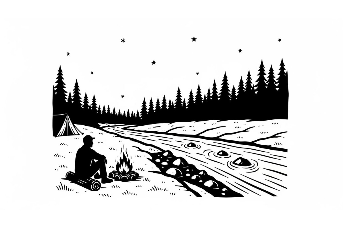 Nature Landscape Silhouette Vector B, an Illustration by Designer_Momina (Photo 20 of 51)