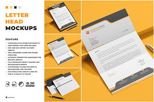 Letterhead Mockup Sets, an Advertising Mockup by Artnivora.Std
