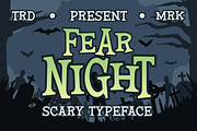 Fear Night - Scary Typeface, a Serif Font by MaikoHatta (Thumbnail 1 of 7)