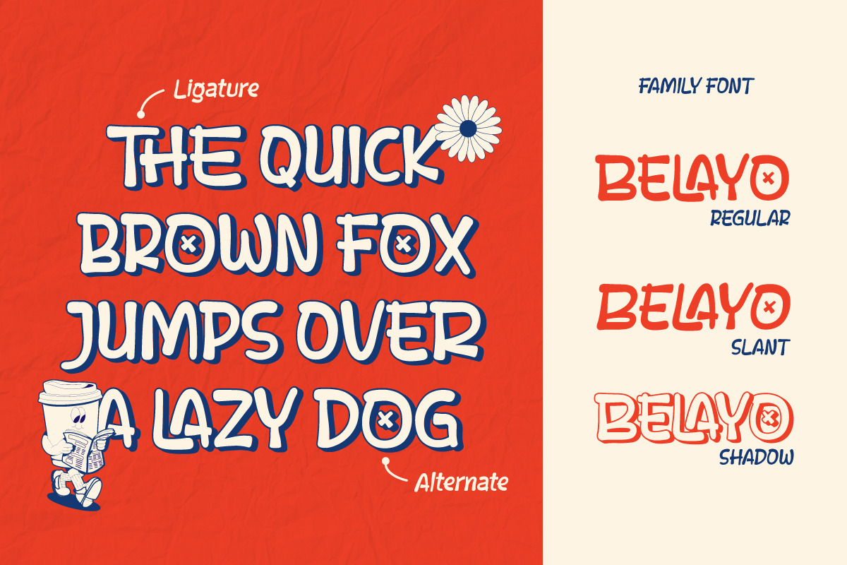 Belayo - Fun Display Font, a Handwritten Font by twinstd (Photo 2 of 10)