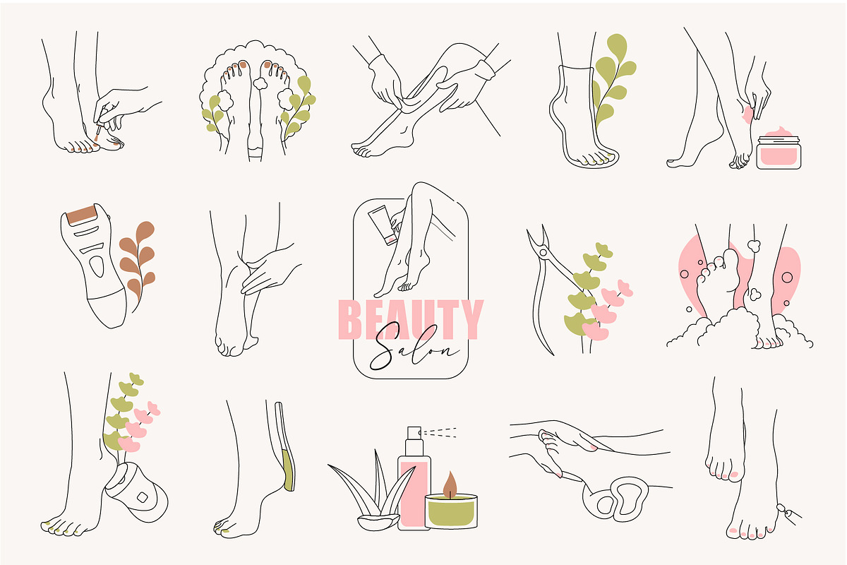 Floral Line Art Beauty Branding Kit, a Branding & Logo Template by Lettering_Logo (Photo 11 of 19)