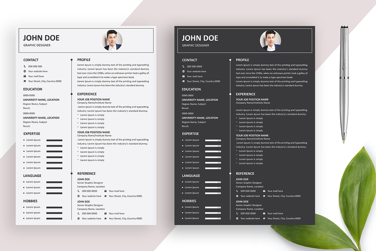 Modern Resume Template Design, a Resume Template by Annudesign (Photo 1 of 9)