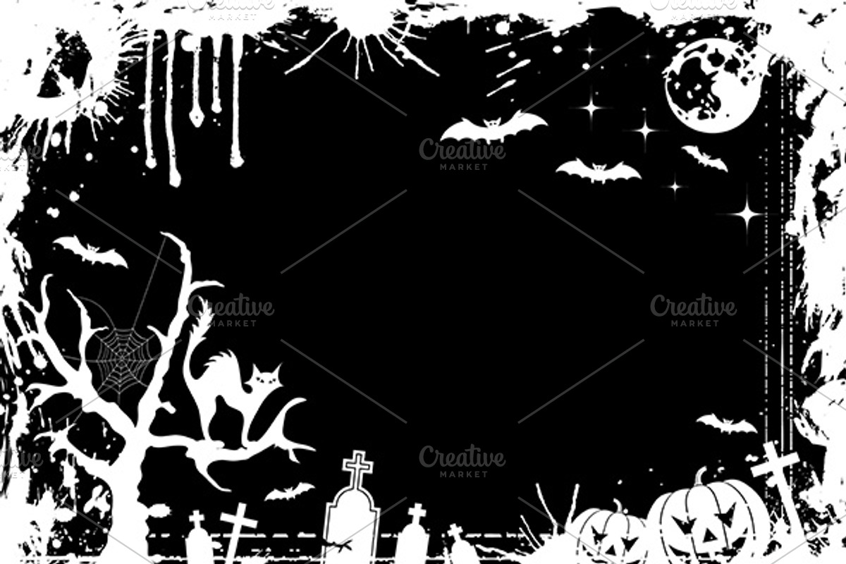 Grunge Halloween frames, an Illustration by TAlex (Photo 4 of 6)