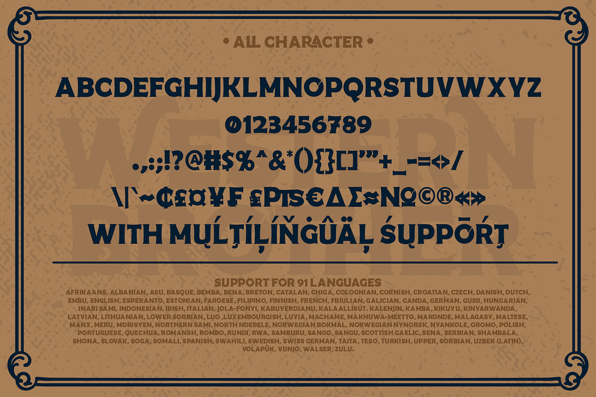 Western Brother, a Serif Font by Vintage Division (Photo 9 of 10)